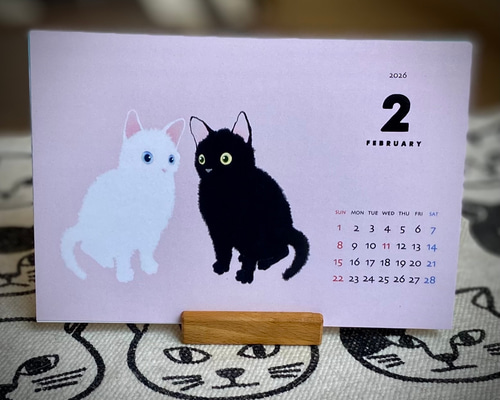 増えるねこカレンダー2026 (=^x^=) 受注生産 カレンダー naomiakimoto