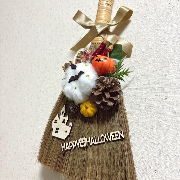 秋色のハロウィンほうき 6枚目の画像