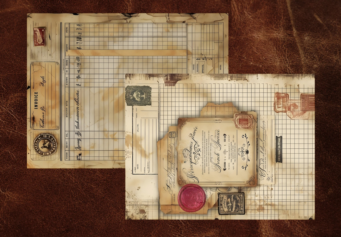 デザインペーパー vintage ラッピング袋 Atelier sese 通販 19846564