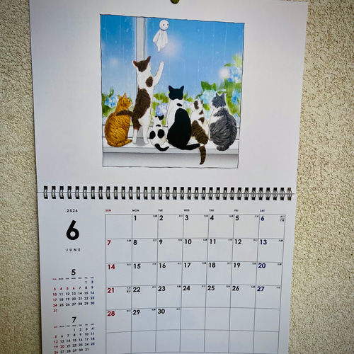 壁掛け「増えるねこカレンダー2026」 【受注生産】 カレンダー