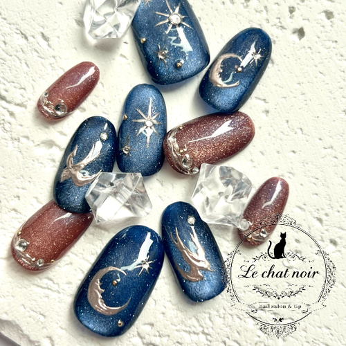 フラッシュマグネット ネイビー ブラウン 茶色 小鳥 ツバメ 秋