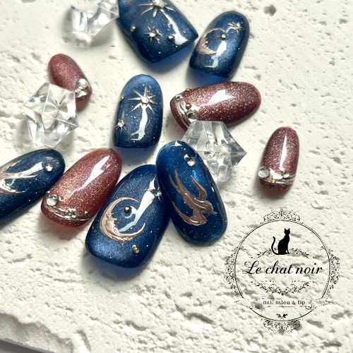 フラッシュマグネット ネイビー ブラウン 茶色 小鳥 ツバメ 秋