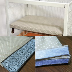 老鳥用 高齢インコ用 落下防止・底冷え対策 ケージ底上げ オーダーメイド クッションマット（鳥さんの体重～500gまで） 4枚目の画像