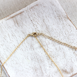 チェコビーズのフラワーネックレス（アメジスト＆アメジストクラスター） 2枚目の画像