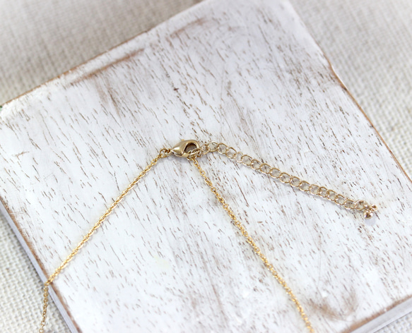 チェコビーズのフラワーネックレス（アメジスト＆アメジストクラスター） 2枚目の画像