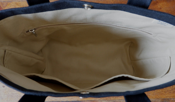 トートＳ◇ウールヘリンボーン×ダークブラウン | 倉敷帆布 5枚目の画像