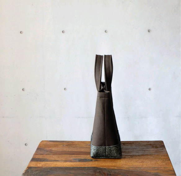 トートＳ◇ウールヘリンボーン×ダークブラウン | 倉敷帆布 3枚目の画像