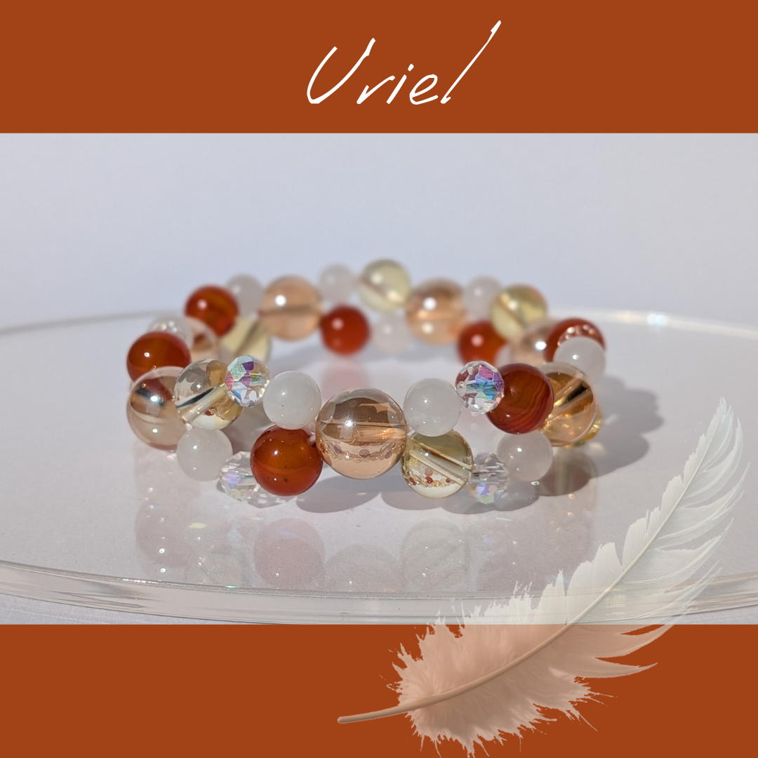 【４月の守護天使】大天使ウリエルのブレスレット /  天然石 / カーネリアン / シトリン