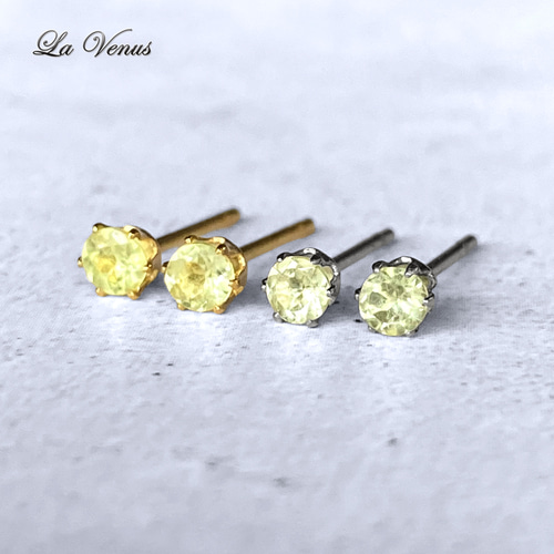 希少天然石アレキサンドライト スタッドピアス ラウンド 3mm 希少天然