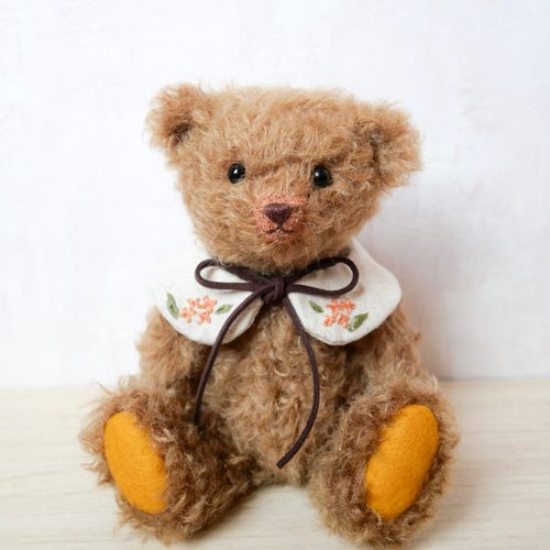 秋限定】金木犀のテディベア キャラメル色 ぬいぐるみ tomori. 通販