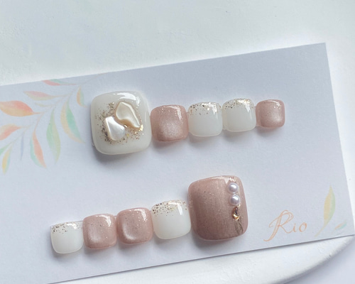 フット マグネット シェル ベージュ ホワイト シンプル ニュアンス 夏