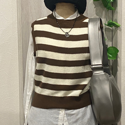 撥水次世代メタリックレザーミニ２WAY ショルダーバッグ 、ダークシルバー（ファスナー）「雨でもヘビロテ」 5枚目の画像