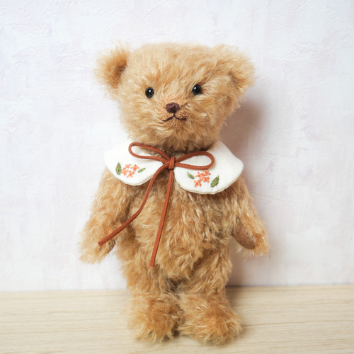 秋限定】金木犀のテディベア ブラウン色 ぬいぐるみ tomori. 通販