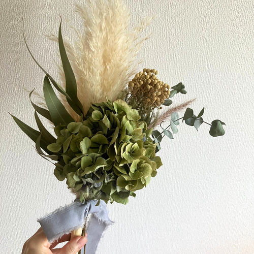 秋色あじさいのスワッグ ドライフラワー スワッグ あじさい バーゼリア