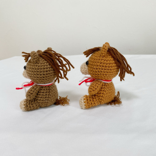 2026.午年編みぐるみセット①ブラウン あみぐるみ ANYF＊ 通販