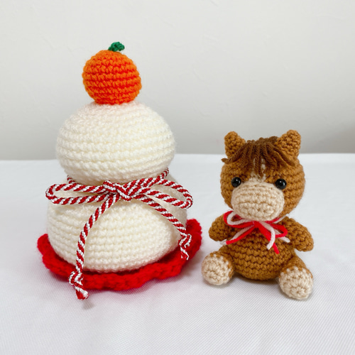 2026.午年編みぐるみセット①ブラウン あみぐるみ ANYF＊ 通販