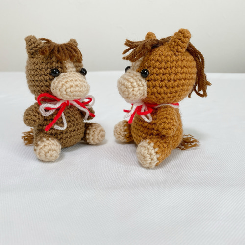 2026.午年編みぐるみセット①ブラウン あみぐるみ ANYF＊ 通販