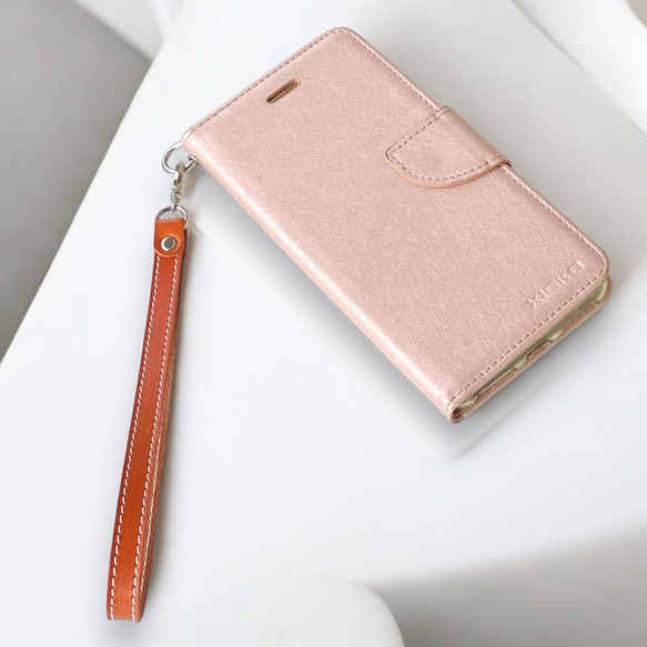 ストレート  ハンドストラップ  N 本革ヌメ エイジング  IDケース 男女兼用 5枚目の画像