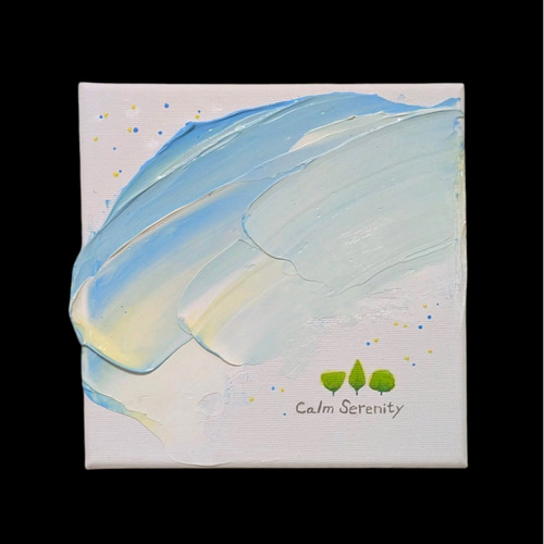 原画『穏やかな静けさ』テクスチャーアート 絵 絵画 空 癒し アクリル