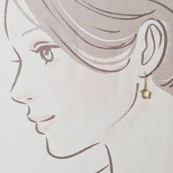 009＊14KGF＊スターカット＊レモンクォーツAAAのピアス 3枚目の画像