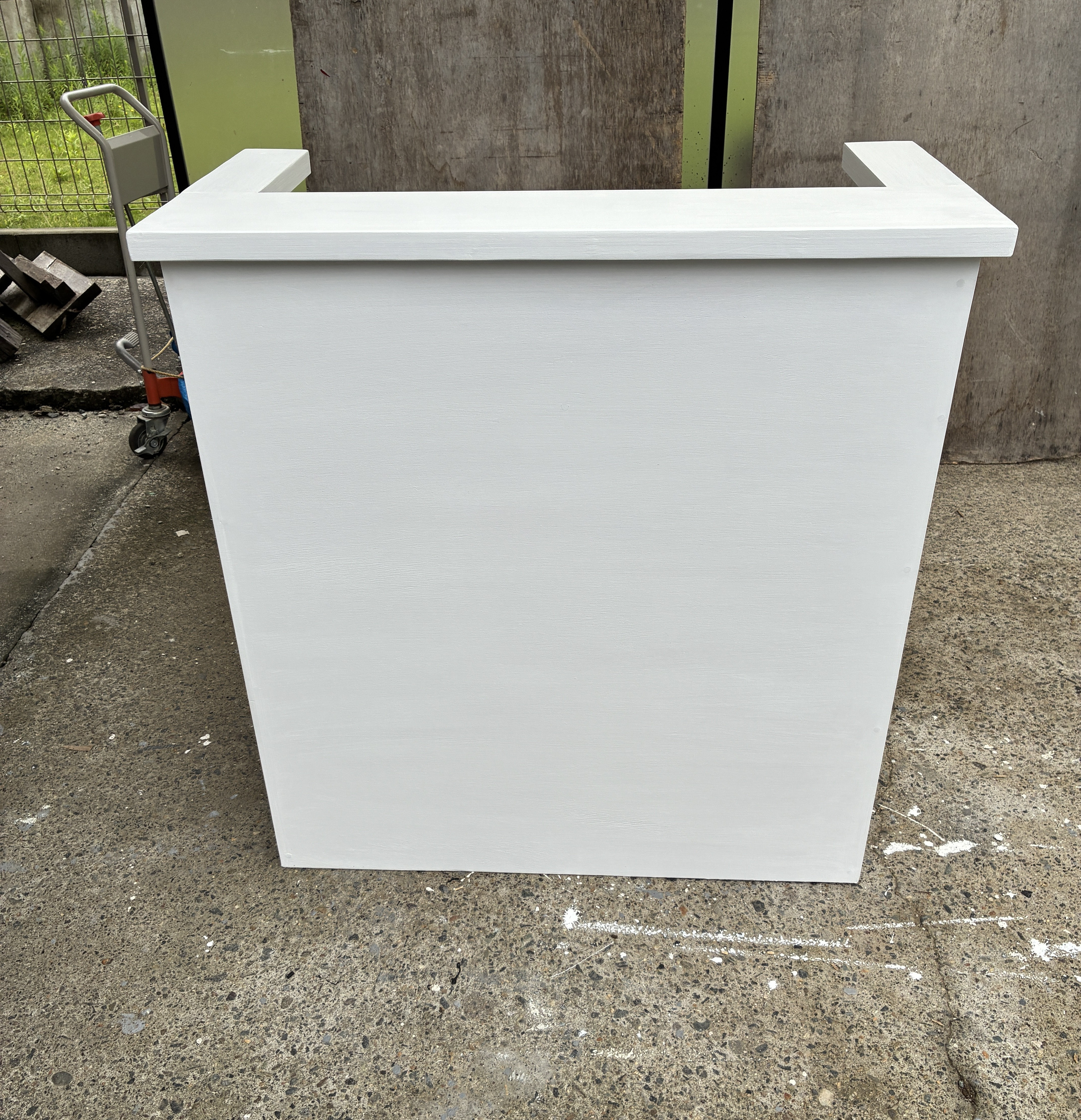 【受注製作】☆ホワイト★受付カウンターテーブル　レジカウンター【900】★店舗☆ネイル　美容室