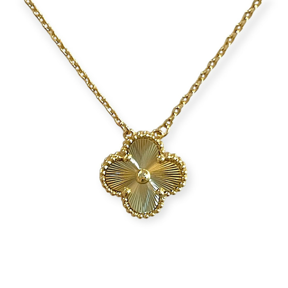 ギヨシェ　アルハンブラ　クローバー　ネックレス　ゴールド クローバーネックレス YG/イエローゴールド ギヨシェ ネックレス 18kgf