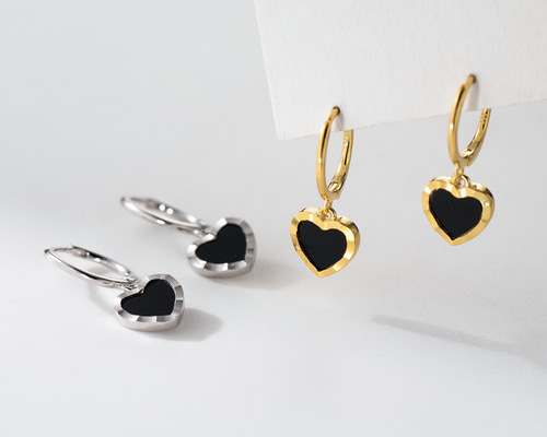 ピアス メタル ゴールド ブラック　ハート f-ear-0014-c-gd.jpg