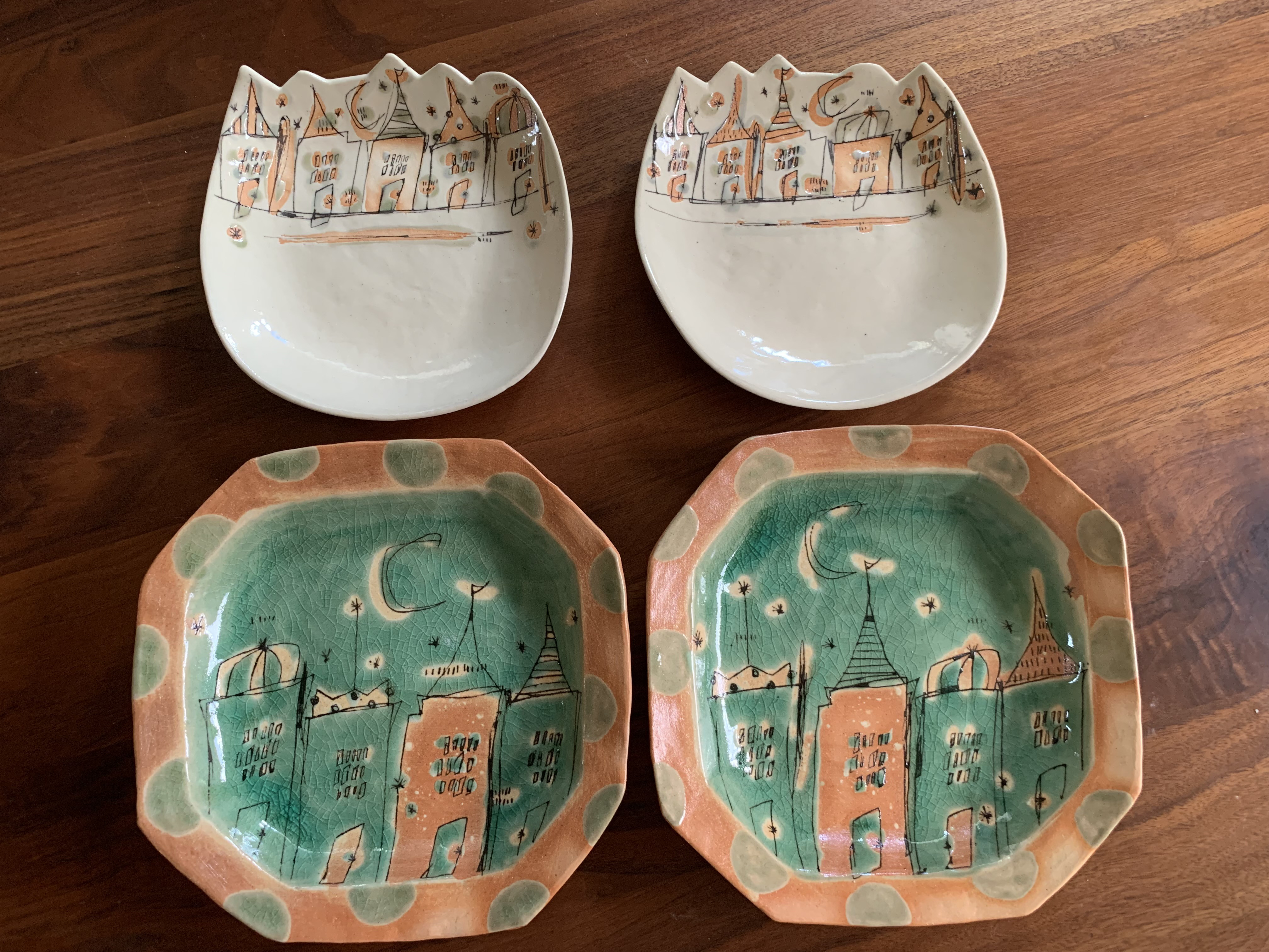 susanさまオーダー品 青の家と白の家の器セット 小皿 naho 通販