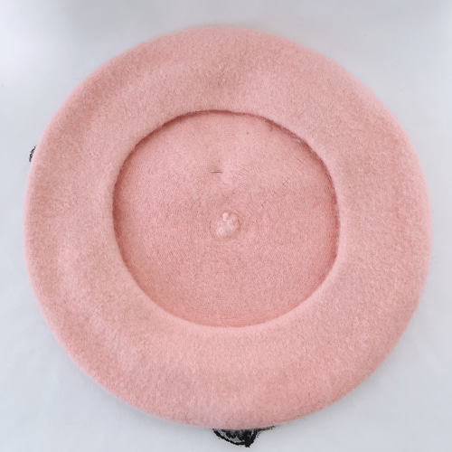 ハート ベレー帽 タータンチェック ピンク 黒 ロリィタ 地雷 量産