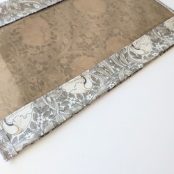 ポケットポーチ　A5（横）　ピンパネル　ウィリアムモリス　ラミネート 5枚目の画像