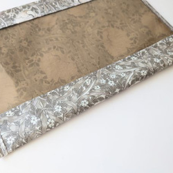 ポケットポーチ　A5（横）　ピンパネル　ウィリアムモリス　ラミネート 4枚目の画像