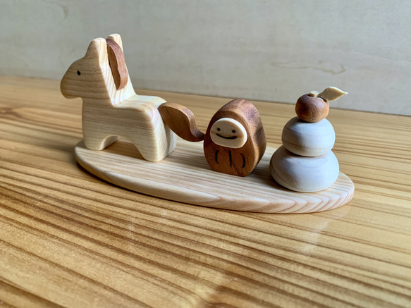 木製 干支・午（うま）｜選べるオブジェ・木製鏡餅・だるま・正月飾り 8枚目の画像