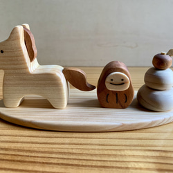木製 干支・午（うま）｜選べるオブジェ・木製鏡餅・だるま・正月飾り 3枚目の画像