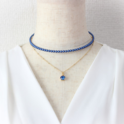 ハンドメイド チョーカー 青と白の編みデザイン 青（ブルー） チョーカー の人気通販｜Creema(クリーマ) 国内最大の