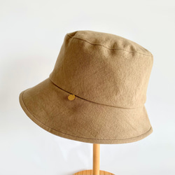 《秋限定2025》ノルディックフラワー柄バケットハット＊レディース帽子＊SS/S/M/L/LLサイズ受注制作＊秋冬 5枚目の画像