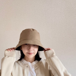 《秋限定2025》ノルディックフラワー柄バケットハット＊レディース帽子＊SS/S/M/L/LLサイズ受注制作＊秋冬 2枚目の画像