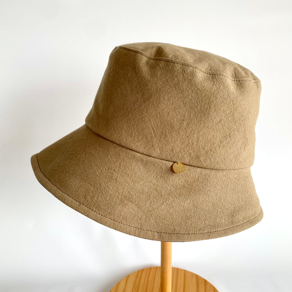 《秋限定2025》ノルディックフラワー柄バケットハット＊レディース帽子＊SS/S/M/L/LLサイズ受注制作＊秋冬 7枚目の画像