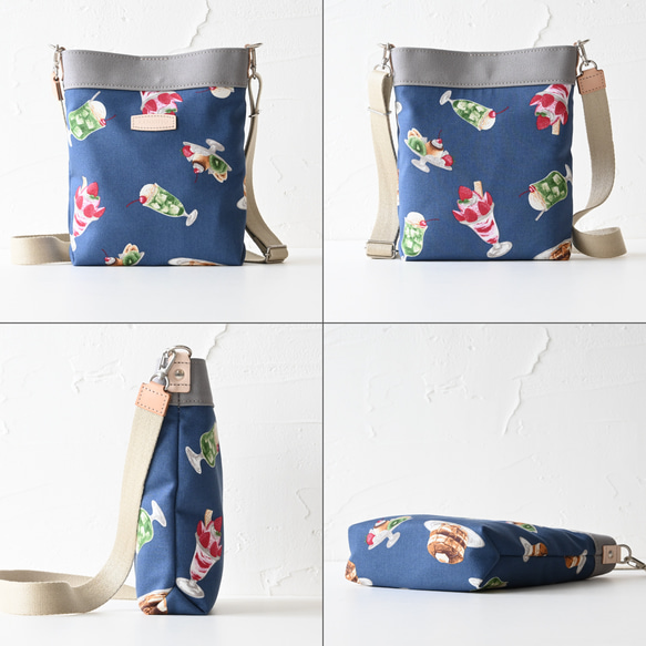 大人が持ちたいメロンソーダにいちごパフェ♩水筒、ペットボトル、傘が入って便利なサイズ＃ブルー 14枚目の画像