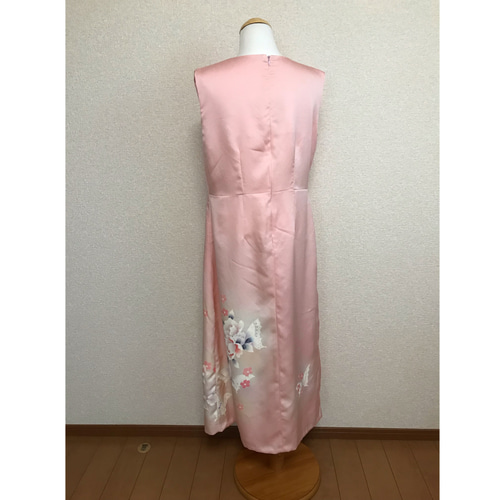 137☆訪問着☆着物リメイク☆ワンピース＆ボレロ☆M☆一点物