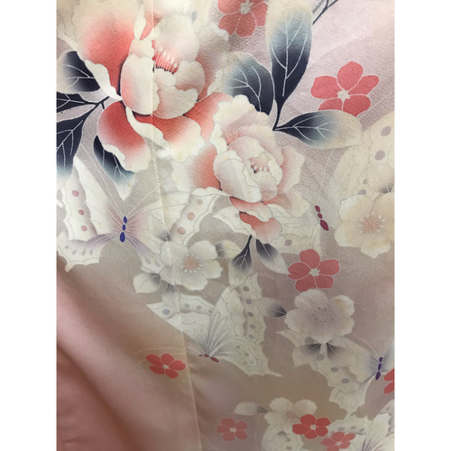 137☆訪問着☆着物リメイク☆ワンピース＆ボレロ☆M☆一点物