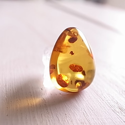 アンバー バルト海産 琥珀 穴開き ルース 天然石 天然石 宙と