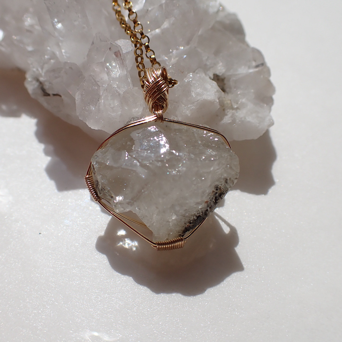 女神巻き®︎フェナカイト《ロシア産》のペンダントトップ