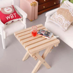 ドールハウス 木製 折りたたみテーブル 家具 ミニチュア 6枚目の画像