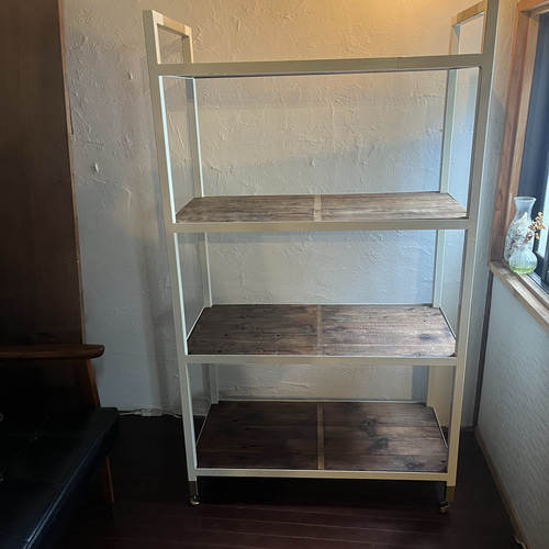 古材×アイアン オープンシェルフ 棚・シェルフ・ラック fromer 通販