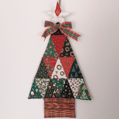 クリスマスツリーオーナメント クリスマスインテリア パッチワーク壁