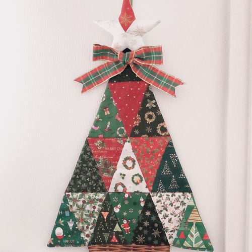 クリスマスツリーオーナメント クリスマスインテリア パッチワーク壁