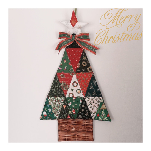 クリスマスツリーオーナメント クリスマスインテリア パッチワーク壁