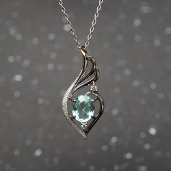 パライバトルマリン アイスブルー 「翼」 デザイン スターダスト梨地