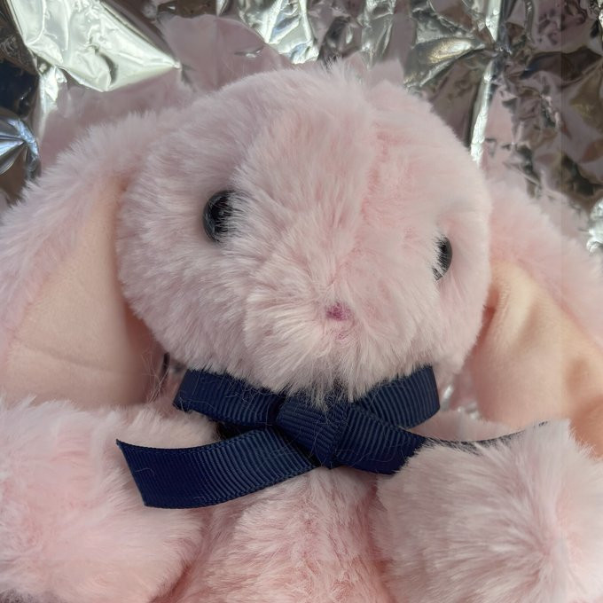 ふわふわベビーピンクのたれ耳うさぎさん