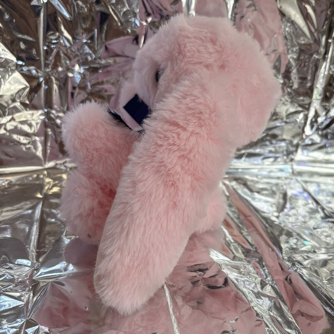 ふわふわベビーピンクのたれ耳うさぎさん